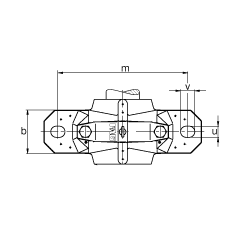 FAG直立式軸承座 SNV215-L + 22224-E1-K + H3124 + FSV524, 根據(jù) DIN 736/DIN737 標(biāo)準(zhǔn)的主要尺寸，剖分，帶錐孔和緊定套的調(diào)心滾子軸承，毛氈密封，脂和油潤滑