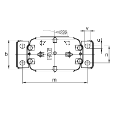 FAG直立式軸承座 SD3188-H-TS-AF-L + 23188-K-MB, 剖分，用于帶錐孔和緊定套的調(diào)心滾子軸承，迷宮密封，脂潤(rùn)滑