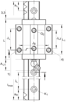 INA導軌 TKVD30-ZHST+SVS, 四排直線循環(huán)球軸承及導軌組件，導軌側面帶螺旋齒
