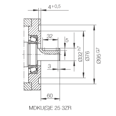 INA串聯(lián)直線執(zhí)行器 MDKUSE25-3ZR, 帶有六排球的滑塊