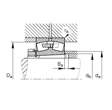 FAG調(diào)心滾子軸承 23148-B-K-MB + H3148X, 根據(jù) DIN 635-2 標準的主要尺寸, 帶錐孔和緊定套