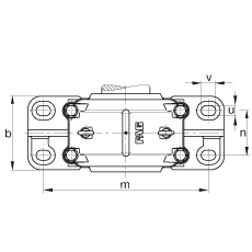 FAG直立式軸承座 SD552-N-FZ-AF-L + 22252-B-K-MB, 剖分，用于帶錐孔和緊定套的調(diào)心滾子軸承，毛氈密封，脂潤滑