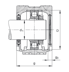 FAG直立式軸承座 SNV200-L + 20222-K-MB-C3 + H222X314 + FSV522X314, 根據(jù) DIN 736/DIN737 標(biāo)準的主要尺寸，剖分，帶錐孔和緊定套的調(diào)心滾子軸承，毛氈密封，脂和油潤滑