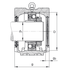 FAG直立式軸承座 SNV240-L + 2322-K-M-C3 + H2322X312 + DH522X312, 根據(jù) DIN 736/DIN737 標(biāo)準(zhǔn)的主要尺寸，剖分，帶錐孔和緊定套的自調(diào)心球軸承，雙唇密封，脂和油潤滑