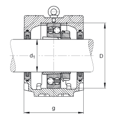 FAG直立式軸承座 SNV215-L + 1320-K-M-C3 + H320X311 + FSV620X311, 根據(jù) DIN 736/DIN737 標(biāo)準(zhǔn)的主要尺寸，剖分，帶錐孔和緊定套的自調(diào)心球軸承，毛氈密封，脂和油潤(rùn)滑