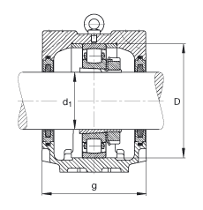 FAG直立式軸承座 SNV230-L + 20226-K-MB-C3 + H3026X408 + FSV526, 根據(jù) DIN 736/DIN737 標(biāo)準(zhǔn)的主要尺寸，剖分，帶錐孔和緊定套的調(diào)心滾子軸承，毛氈密封，脂和油潤(rùn)滑