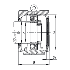 FAG直立式軸承座 SNV215-L + 2320-M + FSV320, 根據(jù) DIN 738/DIN739 標(biāo)準(zhǔn)的主要尺寸，剖分，帶圓柱孔和緊定套的自調(diào)心球軸承，毛氈密封，脂和油潤(rùn)滑