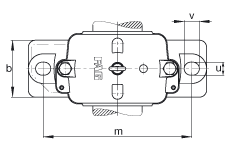 FAG直立式軸承座 S3048-H-N-FZ-BL-L + 230SM220-MA, 剖分的調心滾子軸承，毛氈密封，脂潤滑