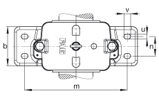 FAG直立式軸承座 S3088-H-N-FZ-BF-L + 23088-K-MB, 剖分，用于帶錐孔和緊定套的調心滾子軸承，毛氈密封，脂潤滑