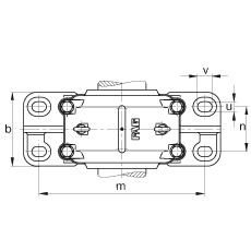 FAG直立式軸承座 SD536-N-FZ-BL-L + 22236-E1-K, 剖分，用于帶錐孔和緊定套的調(diào)心滾子軸承，毛氈密封，脂潤(rùn)滑